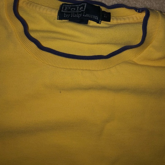 Vintage Ralph Lauren Polo - Thick Tee Shirt - L  -super rare!!!!! - Picture 2 of 3